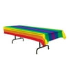 Beistle Club Pack of 12 Vibrantly Colored Rainbow Rectangular Tablecovers 54" x 108"