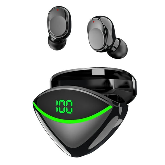 Matoen Wireless Bluetooth Earphones 5.3 in Ear Light-Weight Headphones Built-in Microphone with Charging Case Black
