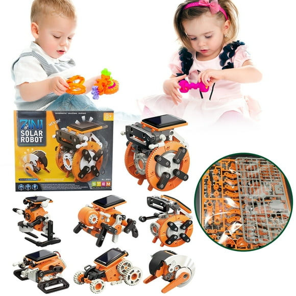 Kit de experimentos de ciencia BuyWeekMX Robot solar conjunto robótico de montaje de bricolaje 7 en 1