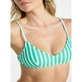 thumbnail image 3 of No Boundaries Sporty Striped Bralette Bikini Top, Women’s XXS-XXL, 3 of 5