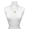thumbnail image 3 of Delight Jewelry Goldtone Crystal Initial - Q - - Love and Lock Charm Necklace, 18"+1", 3 of 4