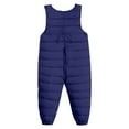 thumbnail image 4 of Xyant Baby Toddler Kids Overalls Snow Pants Girls Boys Fleece Lined Zip Up Puffer Winter Warm Cosy Snowsuit for Toddler Kids Baby (Dark Blue,12-24 Months), 4 of 8