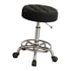 thumbnail image 1 of Taburete de bar con ruedas y altura ajustable, para salón de belleza, spa, tienda, estructura de metal, rotación de 360 ​​grados. Negro, 1 of 9