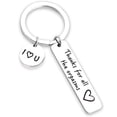 thumbnail image 1 of TopLLC Keychains Couple Keychain Letter Stainless Steel Keychain Gift Fashion Decorations, 1 of 2