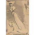 thumbnail image 3 of Joseph Crawhall 17x24 Black Modern Framed Museum Art Print Titled - Study of a Woman with Wide Hat, 3 of 5