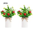 thumbnail image 4 of Ounissouiy Atmósfera refrescante de plástico, 2 uds., con centros de de limón artificiales, fácil de limpiar, amplia aplicación Decoración manzanas pequeñas, 4 of 6