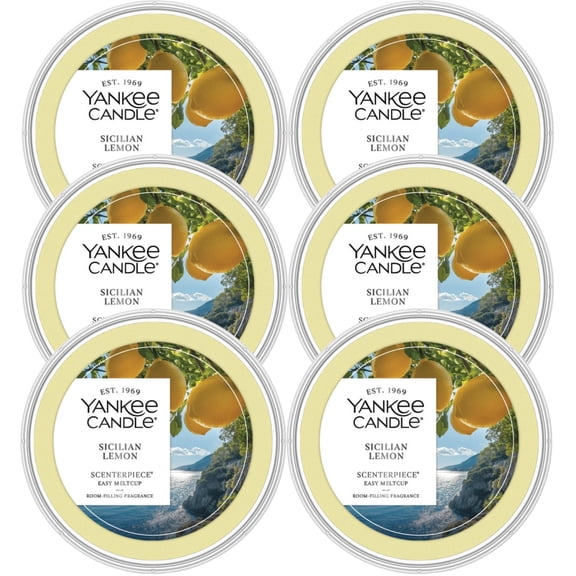 Yankee Candle Sicilian Lemon Scenterpiece Easy MeltCup (Pack of 6)