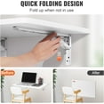 thumbnail image 6 of QRKD Wall Mounted Folding Table, Wall Mount Drop Leaf Tables, Wooden Floating Desk for Dining, Laundry Room, Office, 23.6" x 15.6" Fold Down Desk with Carbon Steel Bracket(White), 6 of 9