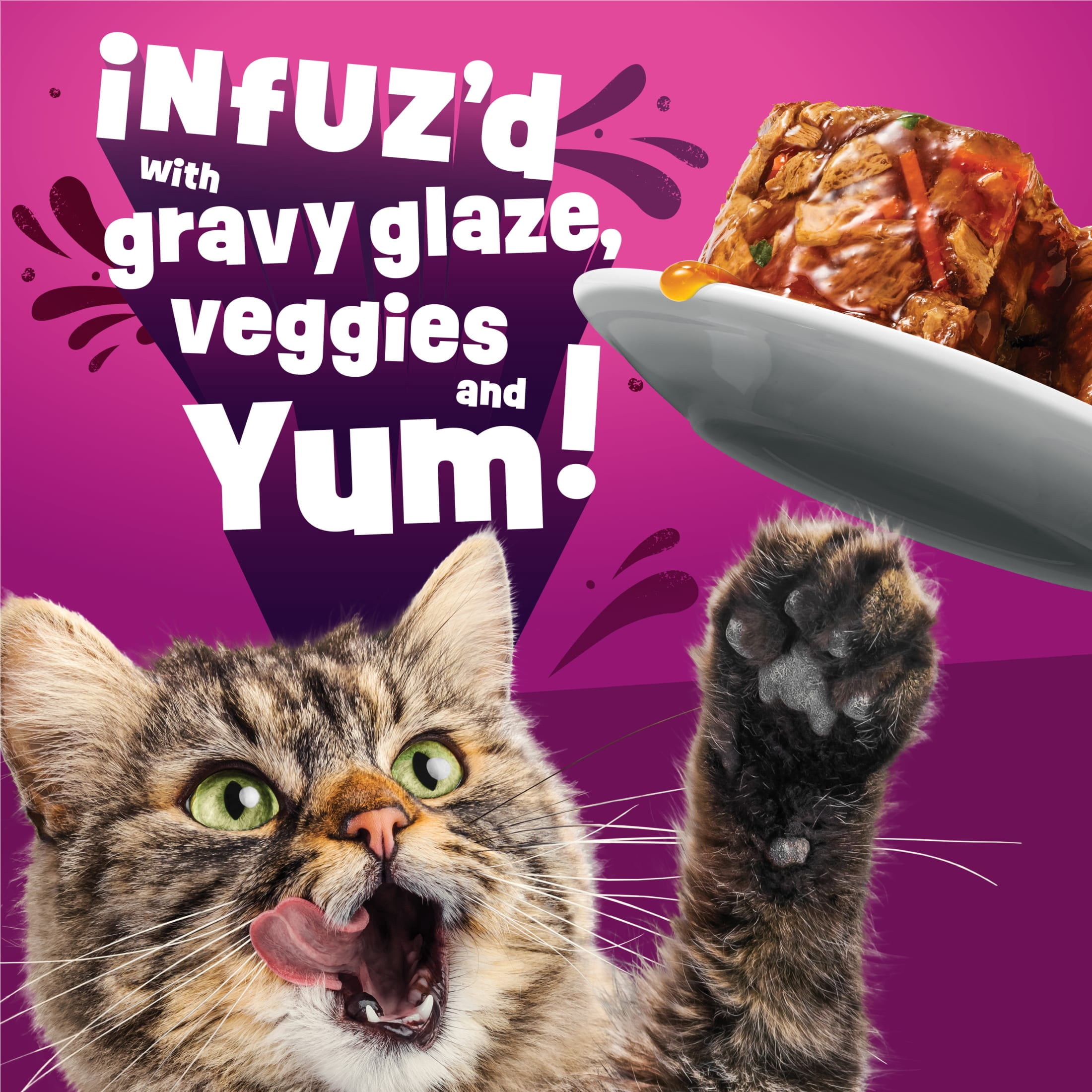 Friskies Glaz’d and Infuz’d Chicken, Crab & Shrimp Flavor Chunks in Gravy Wet Cat Food Variety Pack, 5.5 oz. Can (12 Pack)