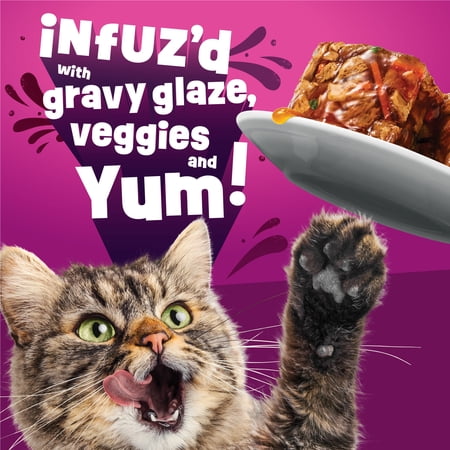 FRISKIES GLAZ’D AND INFUZ’D CHICKEN, CRAB & SHRIMP FLAVOR CHUNKS IN GRAVY WET CAT FOOD VARIETY PACK, 5.5 OZ. CAN (12 PACK)