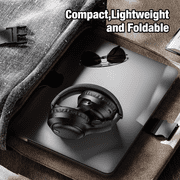 Headphones, AUOSHI Active Noise Cancelling Headphones, 55H Playtime, Over Ear Wireless Bluetooth5.3 Headphones with Mic, Blocks Engine Noise, Black