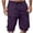 Purple#cargo shorts men, variant on DDAPJ pyju Below The Knee Shorts for Men Elastic Waist Multi-Pockets Bermuda Cargo Shorts Baggy Casual Hiking Pants Purple M