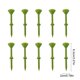 thumbnail image 3 of Pack de 10 clavos no limitantes de vidrio de golf – Soporte de plástico para tees de golf, PE de baja resistencia, diseño curvo duradero, soporte estable para la bola, surtido multicolor, 3 of 6