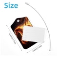 thumbnail image 3 of PhooArto 2 Pack Leather Luggage Tag with Stainless Steel Loop, Cool Flaming Running Horse Baggage Handbag Travel Suitcase Tags with Name ID Card Perfect to Quickly Spot Luggage Suitcase, 3 of 5