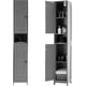 thumbnail image 2 of Garvee Mueble de Almacenamiento para Baño Estrecho 11,8 x 11,8 x 66,9", 2 Puertas, Gris, 2 of 8