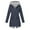 #006-Navy, variant on Pincandy Womens Rain Coat Waterproof Active Outdoor Rain Jacket Lightweight Zip Up Summer Fall Raincoat Windbreaker With Hood