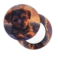 thumbnail image 2 of Balery Puppy Lying On A Cloud Fundas de asiento para taburete de bar redondo de tela de terciopelo ajustables que protegen de arañazos y manchas para sillas de 14 a 17 pulgadas.-12 inch, 2 of 7