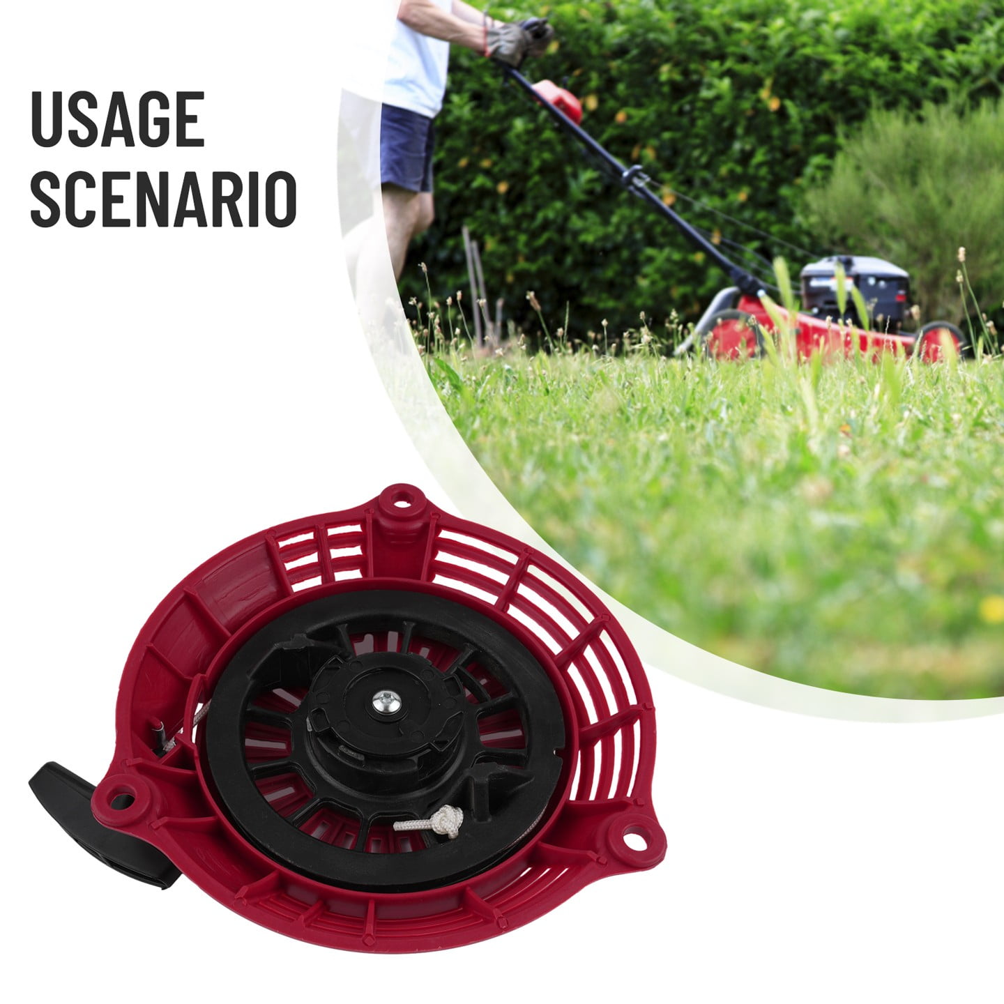 Outdoor Living Launcher Durable Engine HRB476 Hand Starter Lawn Mower