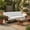 Dark Brown, variant on Christopher Knight Home Outdoor Acacia Wood 3-Seat Sofa with Cushions and Bolster Pillows, Light Teak