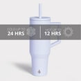thumbnail image 4 of Elemental Commuter 40 oz Tumbler with Handle and Straw Lid | Travel Coffee Mug Spill Resistant | Insulated Cup Stainless Steel Tumblers for Water, Smoothies, Milkshake and More | Ice Blue, 4 of 7