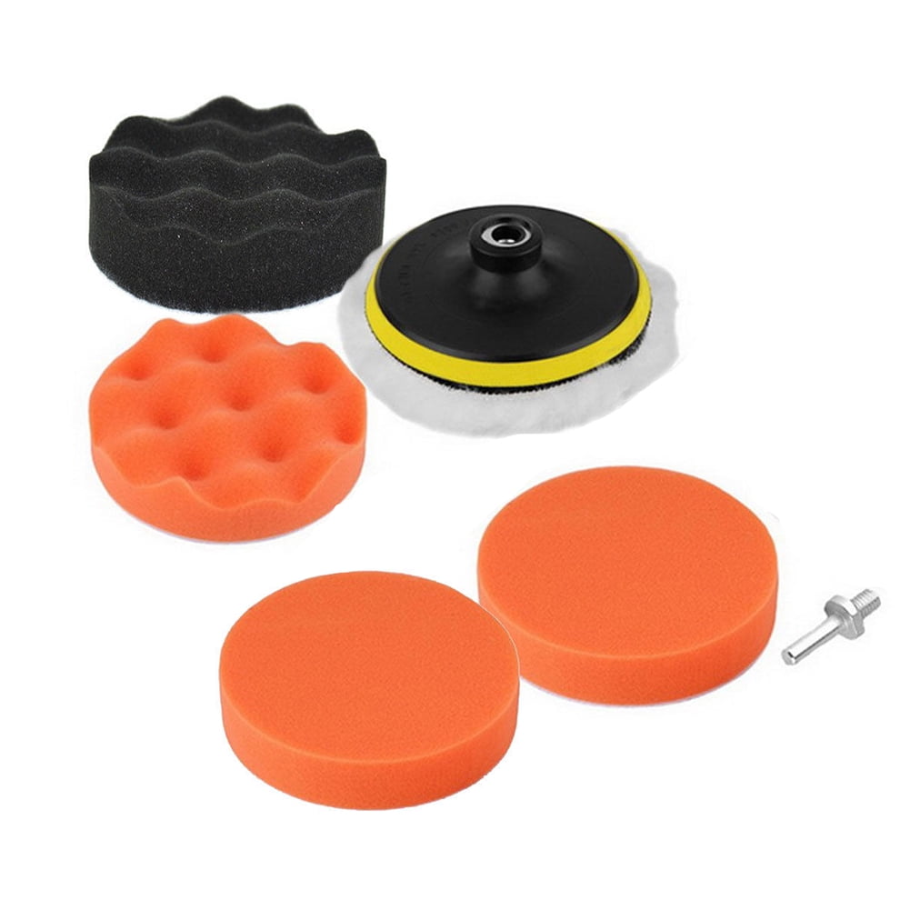 3/4/5 in Car Polisher Pads, Sponge Polishing Buffer Pad Set with M10