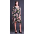 thumbnail image 3 of Bimba Flower BeachKaftanBikini Cover up Womens Midi Dress Short Caftan-XL-3X Black, 3 of 5