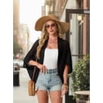 thumbnail image 2 of Womens Crochet Cardigan Lightweight Open Front Beach Cover Up Knit Long Dolman Sleeves Summer Outfits, 2 of 7