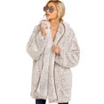 thumbnail image 1 of Women Leave Them Waiting Dark Gray/Light Grey/Brown Wubby Coat, 1 of 5