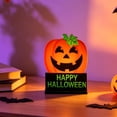 thumbnail image 6 of ShengapQ Halloween Wooden Tabletop Ornaments, Spooky Wooden Sign Decorations, Halloween Decor, Tiered Tray Decor, Home Indoor Mantel Shelf Desktop Display, Holiday Gift for Decor Enthusiasts, 6 of 9