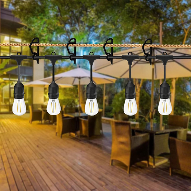 Lewufe Lot De 50 Crochets Pour Guirlandes Lumineuses D'extérieur, Pinces De Lumière De Noël Résistantes Aux Intempéries, Crochets De Suspension Pour Suspendre La Lumière De Noël, Guirlande Lumineuse