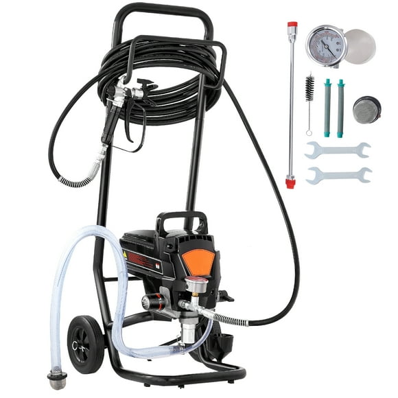 KFFKFF Stationary Electric Paint Sprayer, 950W 3000PSI Efficient Airless Sprayer with Wheeled Cart, Suitable for Indoor & Outdoor Furniture, Walls, and Fences, Achieves Smooth & Uniform Coverage