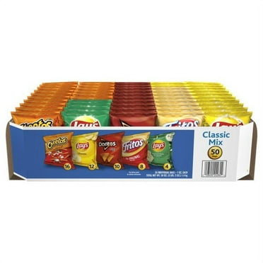 Frito-Lay Potato Chips Bags Variety Pack Assorted Flavors 1 Oz Bag, 50 Bags/carton