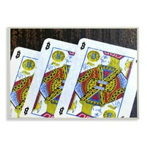 Stupell Industries Bitcoin on Playing Cards Typography Painting Unframed Art Print Wall Art, 10 x 15