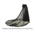 thumbnail image 2 of Yvsxxv 1Pc Black Starry Glitter Hooded Cloak Shiny Formal Outerwear for Women Men, 2 of 7