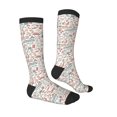 thumbnail image 3 of Picia Women Crew Soft Moisture-wicking Socks Summer Life Pattern Design Cotton Socks, One Size fit All, 3 of 9