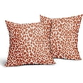 thumbnail image 2 of Burnt Orange Cheetah Throw Pillow Covers 20X20 Inches Set of 2 Leopard Decorative Pillow Cases Animal Wildlife Pillow Cover Fall Autumn Home Decor For Sofa Couch Housewarming Gift Bed Porch Outdoor, 2 of 6