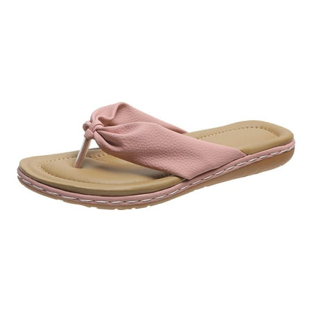 

YanHoo Clearance Women s Arch Support Orthotic Sandals Comfortable Walking Orthopedic Thong Flip Flops Sandals Anti-Slip Breathable Sandal Slip On Shoes