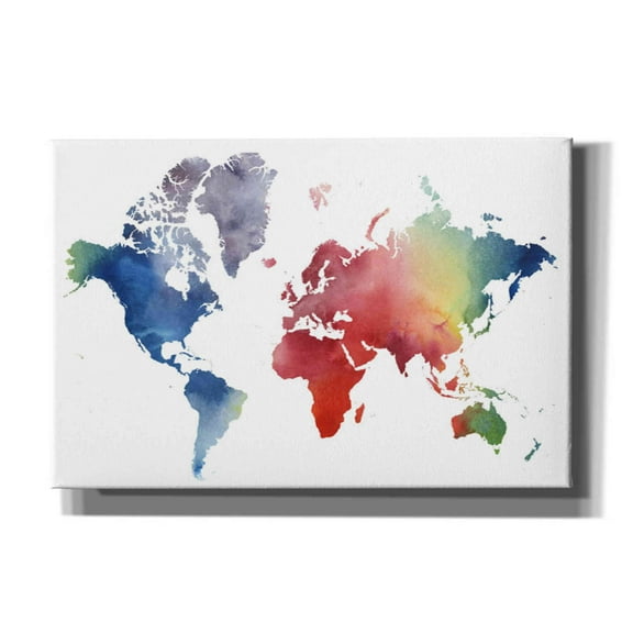 Epic Graffiti 'Rainbow World' by Grace Popp Canvas Wall Art, 26"x18"