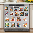 thumbnail image 2 of Cute Fridge Magnet Fox Refrigerator Magnet Cartoon Magnetic Sticker Adorable Magnet Decorative Magnet for Fridge Microwave Whiteboard, 2 of 5