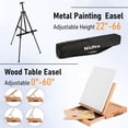 thumbnail image 3 of Nicpro 158PCS Deluxe Large Painting Kit with Metal and Solid Beech Wood Easel, Acrylic, Oil & Watercolor Paint Set, Paint Brushes, Canvases, Palette, Paper Pad, Professional Art Set for Adults Artist, 3 of 6