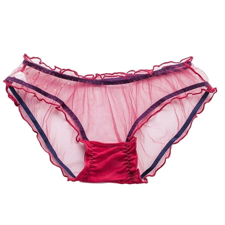 

Sexy Lingerie Female Personality Transparent Mesh Panties Romper Sleepwear Red L