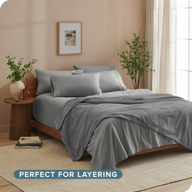Bare Home Warm & Thick Full/Queen Microplush Fleece Blanket