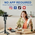 thumbnail image 5 of Auto Tracking Phone Tripod with Remote, Extendable 360 Rotating Phone Stand Follows Your Movement, Travel Selfie Stick for iPhone Tiktok YouTube Vlog Video Recording Content Creator Essentials, 5 of 9
