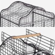 Alden Design Rolling Metal Large Bird Cage Parrot Cage with Stand Open Playtop