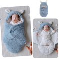 thumbnail image 5 of Manta envolvente para bebé, manta receptora de felpa de algodón bonita para niños y niñas, envolturas suaves para dormir para recién nacidos, 5 of 5