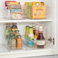 thumbnail image 2 of mDesign Plastic 3 Compartment Kitchen Food Storage Bin Cabinet Organizer, Clear, 2 of 8