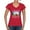 Red, variant on Happy Glamper | Fancy Camping Camper Van Caravan | Nature Lover Women’s Standard V-Neck Tee, Navy, XL