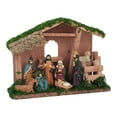 thumbnail image 3 of Figuras de belén navideño con establo, estatua de la Sagrada Familia. Estilo A, 3 of 9