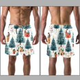 thumbnail image 3 of luoweisi Men's Beach Shorts Quick Dry Swim Trunks with Mesh Lining Christmas Tree M, 3 of 5