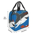 thumbnail image 4 of Kdxio Shark With Sunglasses and Lobste Print Insulated Lunch Bag,Reusable Tote Lunch Box for Women Men,Leakproof Cooler Lunch Bags for Work Office Travel Picnic, 4 of 6